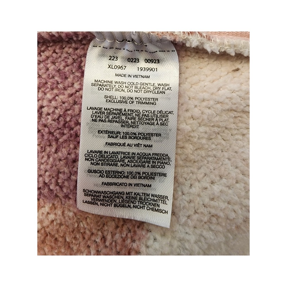 Columbia Benton Springs Womens Medium Purple Pink Check Full Zip Fleece - Picture 9 of 12